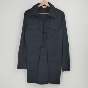 Marciano Lace Up Shirt Dress